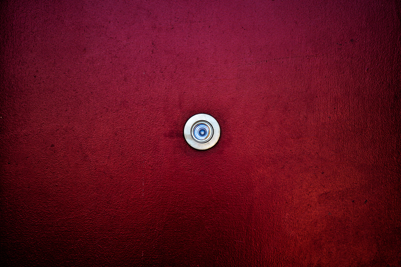 The blood red door is watching you